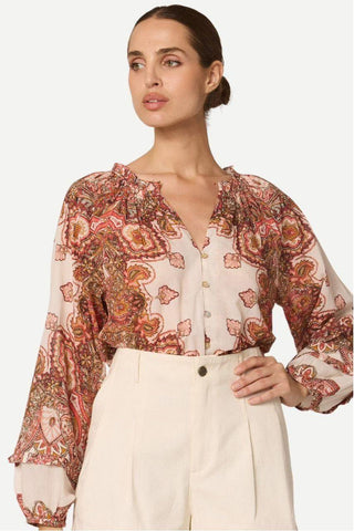 Cleobella Alicia Blouse, Foulard Paisley