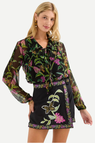 Alivia Vera Skirt, Black Butterfly