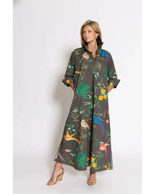 House of MBR Feather Frolic© Ruthie Shirt Dress Long
