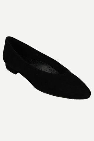 Vaneli Gracie Suede Flat, Black