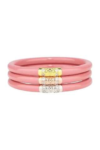 BudhaGirl Medium Three Kings All Weather Bangles, Blush