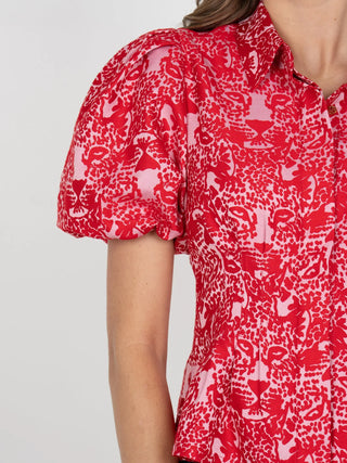 Emily McCarthy Britt Top, Cheeky Chetah Jacquard Emily McCarthy