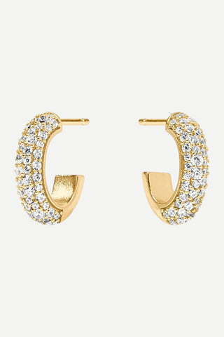 Julie Vos Stardust Hoop Earring, Cubic Zirconia, M