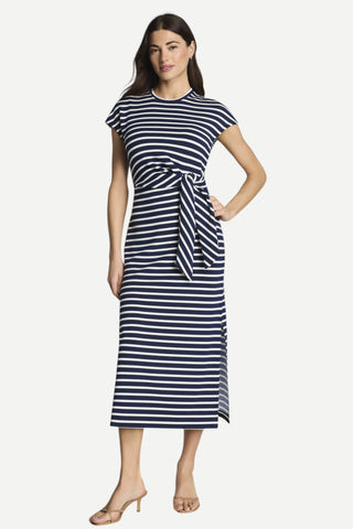 Spanx Tie Waist Maxi Dress, Stripe Navy SPANX