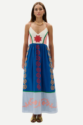Carolina K, Amelia Dress, Multi Applique
