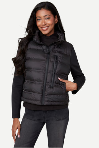 Renuar Puffer Woven Jacket, Black
