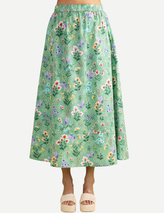 Double A Marisol Skirt, Grass Botanical