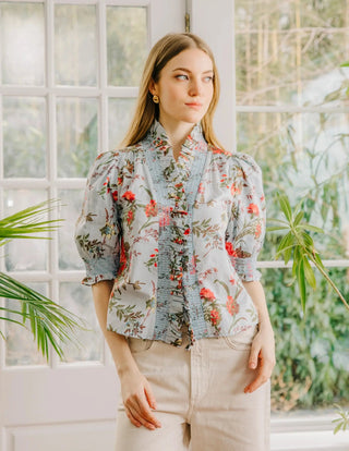 Love the Label Zuri Top, Battersea Floral Print LOVE THE LABEL