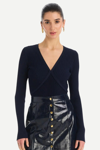 Allison Haley Knit Top, Navy Midnight