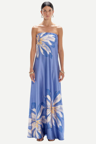 Especia Solanum Flower Maxi Dress, Purple