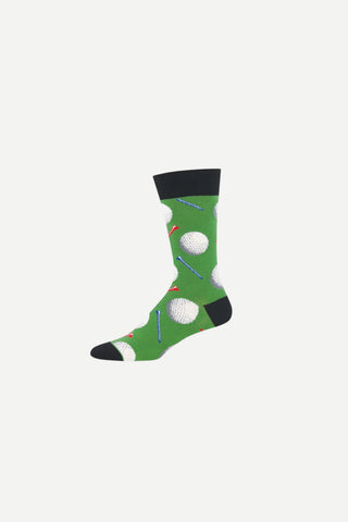 SockSmith Mens Sock, "Tee It Up" Black 10-13
