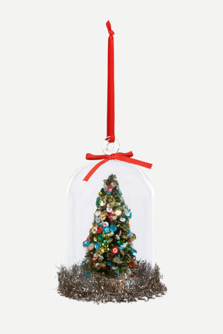 Park Hill Collection Vintage Sisal Tree in Glass Dome Ornament