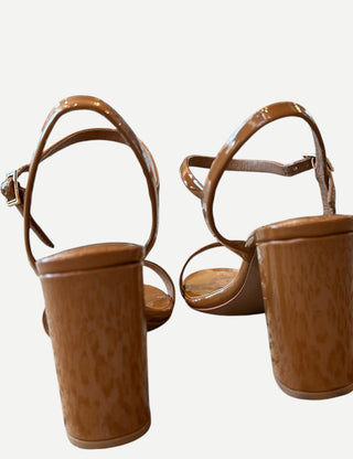 Jeffrey Campbell Go-There Block Heal Sandal, Tan Patent