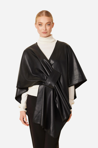 Dolce Cabo Vegan Leather Wrap, Black
