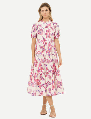 Oliphant Scoop Tiered Midi, Pretoria Pink