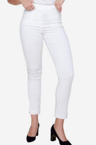Renuar Pull On Ankle Pant, Creme