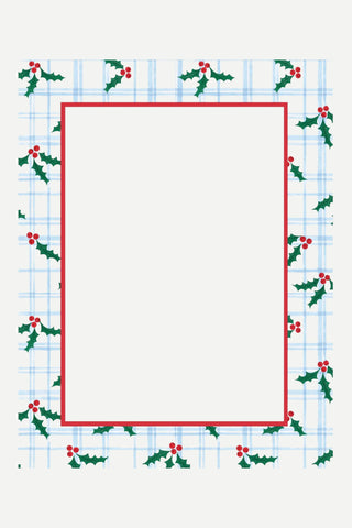 WH Hostess 4.25x5.5 Holly Windowpane Notepad