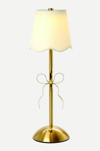 LED Portable Cordless Gold Bow Lamp