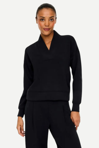 Spanx AirEssentials® V-Neck Long Sleeve Top, Very Black