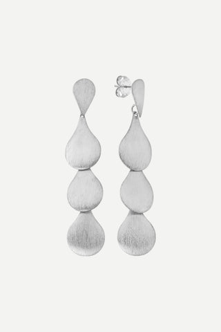 Sheila Fajl Harper Earrings, Brushed Silver Plated
