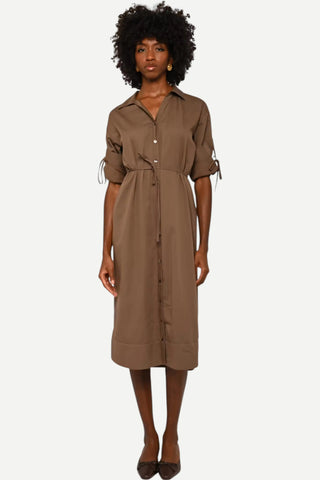 LOVE THE Label Shannon Midi Dress, Canteen