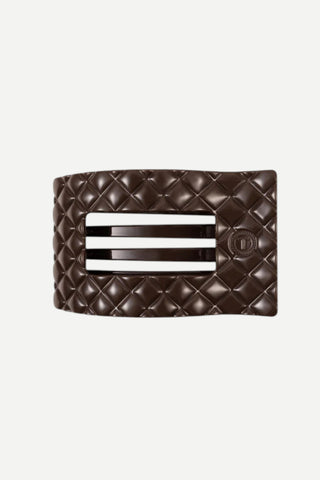 Teleties, Quilted Flat Square Medium Clip, Truly Taupe