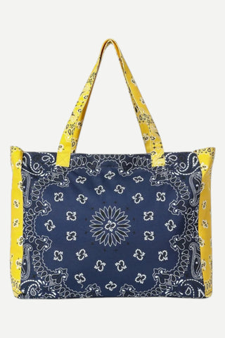 Haute Shore Ltd. Bailey Bandana Tote Bag, Navy/Yellow