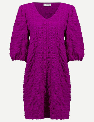 Joseph Ribkoff Bubble Jacquard A Line Dress, Purple Orchid