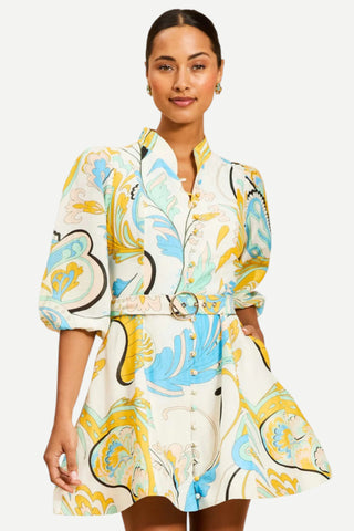 Mestiza Valencia Mini Dress, Marble Rhapsody Mestiza