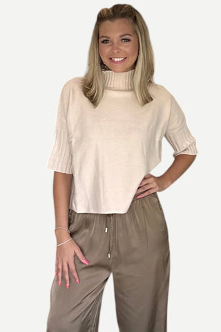 Rain + Rose The Maple Turtleneck Sweater, Beige