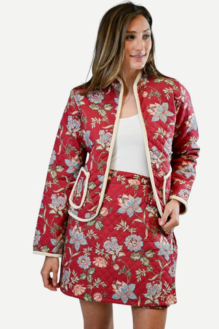 Marigold by Victoria Dunn Nola Skirt, Scarlet Meadow