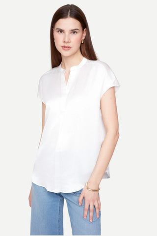 Renuar Woven Blouse, Creme