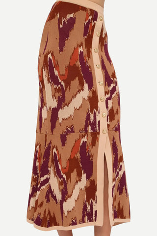 LOVE THE Label Mel Knit Skirt, Amber Brush