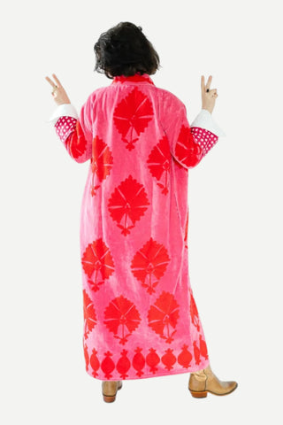 Eleanor James Brand SGT Pepper Captain Long Jacket, Cherry