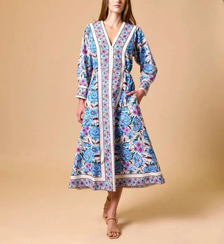 Cleobella Blanche Midi Dress, Fluora Print CLEOBELLA