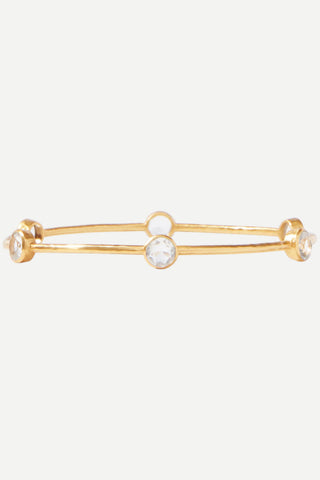 Julie Vos Milano Stone Bangle Bracelet, Cubic Zirconia Medium
