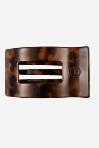 Teleties Flat Rectangle Hair Clip, Medium, Tortoise