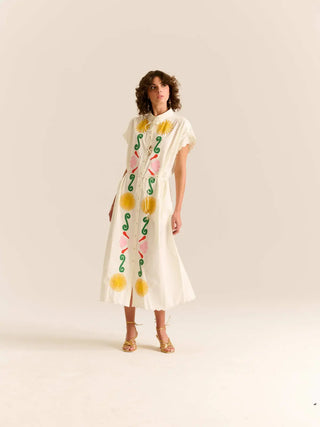 Carolina K, Valerie Kaftan Dress, Off White Carolina K