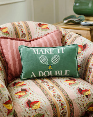 Furbish Make It A Double, Needlepoint Pillow