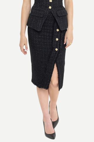 Generation Love Dio Tweed Skirt, Black