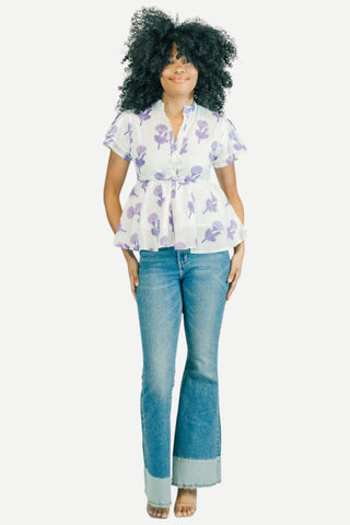 Victoria Dunn Magnolia Blouse, Amethyst
