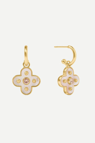 Julie Vos Colette Hoop & Charm Earring, Champagne
