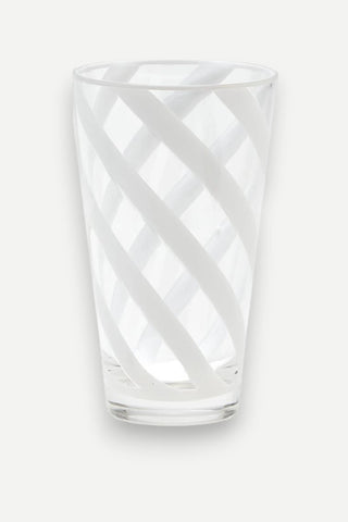 Two's Company Opaque White Drinking Glass, 21oz TWO'S COMPANY