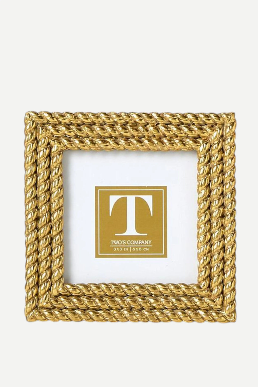 Two's Company Gold Rope Frame, Square - Monkee's of the Village