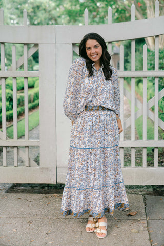 Clara the Label Victoria Dunn Lana skirt, Gilded Branch