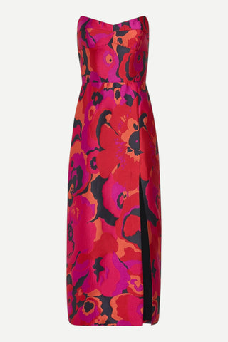 Amanda Uprichard Ivy Midi Dress, Pink Multi