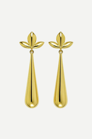 Sheila Fajl Radiant Flow Earrings, Shiny Gold