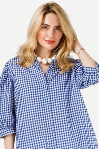 Holly Shae Laura Top, Blue Gingham Holly Shae