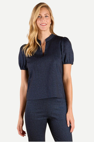 Jude Connally Coco Denim Top. Navy