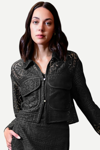 Grace and Bardot Lacey Jacket, Black